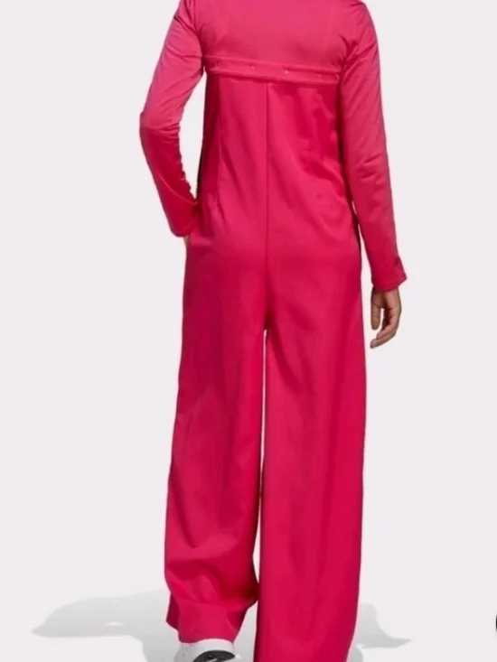 XL Adidas Hot Pink Wide-Leg Snap-Front Track Pants Jacket - Picture 5 of 7